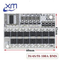 18V 21V 100A 3S/4/5S BMS Ternary แบตเตอรี่ลิเธียมป้องกันแผงวงจร Li-POLYMER บาลานซ์ชาร์จโมดูล