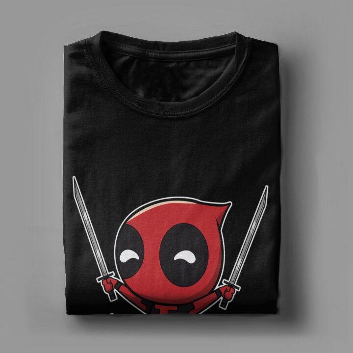 mens-t-shirts-marvel-deadpool-in-a-crazy-unicorn-100-cotton-short-sleeve-t-shirts-disney-t-shirts-collar-100-cotton