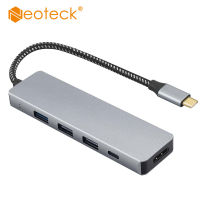 Neoteck USB C Hub Multiport อะแดปเตอร์5 In 1อลูมิเนียม4พันเอาท์พุท HDMI 100วัตต์ PD ชาร์จพอร์ต USB 3.0พอร์ตสำหรับ Pro, XPS