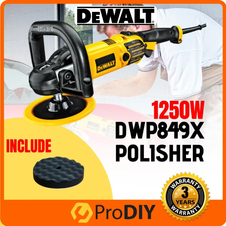 DWP849X DEWALT 7 Electronic Polisher 1250W Car Polish Machine Polishing