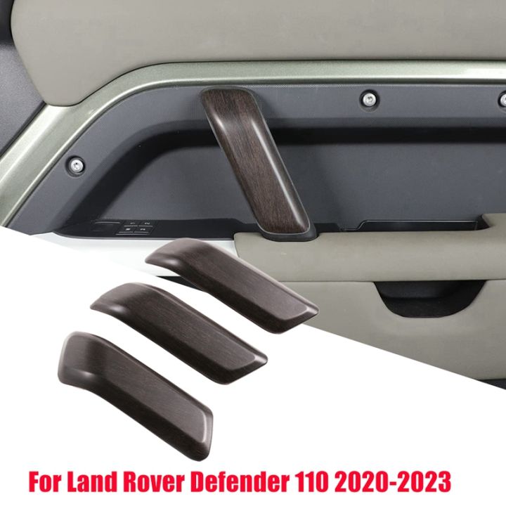 3piece-car-inner-door-handle-cover-trim-sticker-replacement-parts-accessories-for-land-rover-defender-110-2020-2023-interior-pull-high-version-wood