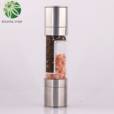 Double Head Pepper Grinder Stainless Steel Spice Mill Manual Salt Pepper Grinding Tool Practical molinillo Kichen Gadget