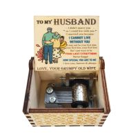 Newest Wooden Hand Crank Music Box You Are My Sunshine Theme To Wife To Husband TO MY Niece To Friend Christmas Birthday Gift