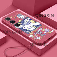 สำหรับ Samsung S23เคสโทรศัพท์ Tooncutecute ดีไซน์ TPU อ่อนลายการ์ตูนเคสแบบนิ่มยอดนิยมฟรีสายคล้องดีไซน์ขอบตรง