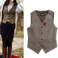 High Quality New Women Simply Sleeveless Single-breasted Vest Jacket Office Ladies Wear Casual Suit Waistcoat Outwear Tops