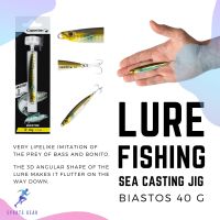 CAPERLAN เหยื่อตกปลา เหยื่อจิ๊ก 40 กรัม รุ่น BIASTOS รูปปลาทู ( Lure fishing at sea Casting jig BIASTOS 40 g - AJI ) LURE FISHING เหยื่อตกปลา เหยื่อสำหรับตกปลา Fishing Rod