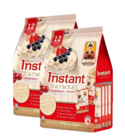 Captain Oats Instant Oatmeal กัปตัน ข้าวโอ๊ต สำเร็จรูป 40g. x 12ซอง (2แพค)