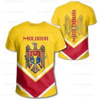 CUSTOM Name MOLDOVA Eagle Flag 3D Print Men T-Shirts Tops Tees Short Sleeve Casual High Quality Milk Fiber Round Neck