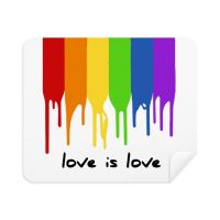 Love is Love LGBT Rainbow Color Cleaning Cloth Screen Cleaner 2pcs Suede Fabric Lens Cleaners