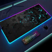 เรขาคณิตขนาดใหญ่ RGB Gamer M Ousepad 40x90เซนติเมตรแผ่นรองเม้าส์เล่นเกม Mousepads LED แป้นพิมพ์เสื่อส่องสว่างโต๊ะแผ่นแผ่นรองเมาส์สำหรับ PC