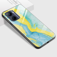 เคสโทรศัพท์ PMP สำหรับ Realme 10เคส REALME 10 Pro Realme 10 Pro + Casing Hp หรูหราอาร์ตหินอ่อนภาพวาดสีน้ำมันไล่ระดับสีรุ้งมันวาวกระจกเทมเปอร์ปลอกฝาหลัง