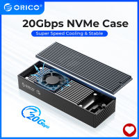 ORICO LSDT 20Gbps M.2 NVME เคส SSD พร้อมพัดลมระบายความร้อนในตัวประเภท-C M2 NVME SSD Enclosure สำหรับ M.2 NVME 2230 2242 2260 2280 SSD(M2PVC3-G20)