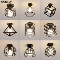 ZZOOI Modern Ceiling Lamp Retro Vintage Industrial Ceiling Light Living Room Bedroom Kitchen Corridor Restaurant Cafe Home Decor E27