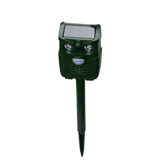 Ultrasonic Dog Cat Repeller Outdoor Solar Powered Infrared Sensor