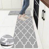 Waterproof Oilproof Kitchen Mat Antislip PVC Leather Bath Mat Gray Bedroom Floor Mats Living Room Car Doormat Kitchen Rugs