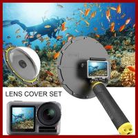 ถูกที่สุด!!! TELESIN 6Dome Port Camera Lens Transparent Cover for DJI Osmo Action, with Waterproof Housing Case + Floating Handle ##กล้องถ่ายรูป ถ่ายภาพ ฟิล์ม อุปกรณ์กล้อง สายชาร์จ แท่นชาร์จ Camera Adapter Battery อะไหล่กล้อง เคส