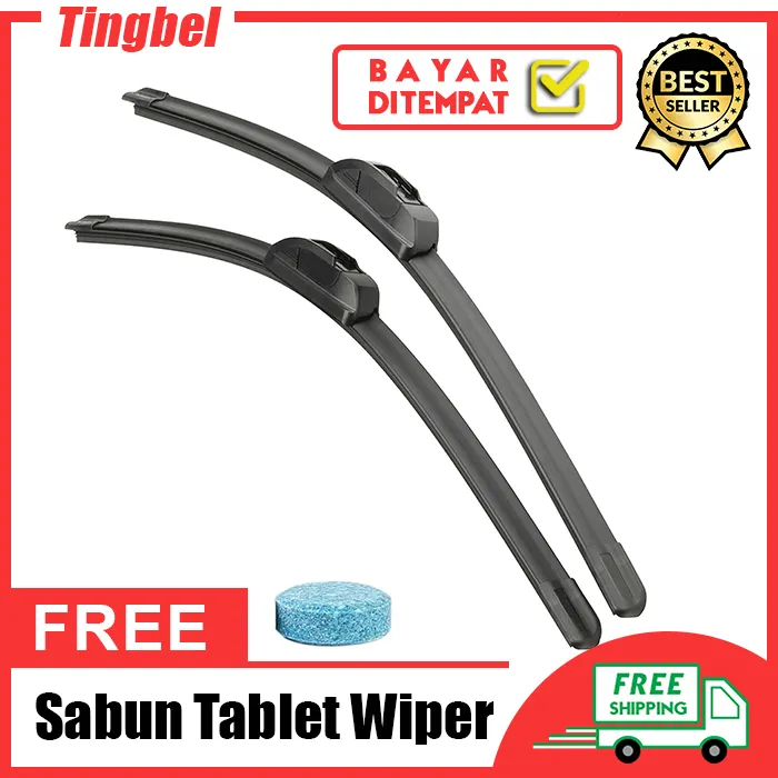 Wiper Bmw M Kotak Mobil Kaca Depan Frameless Banana Karet Elastis