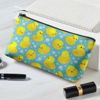 Lovely Women 39;s Cosmetic Bag Cartoon Little Yellow Duck Makeup Case Zipper Make Up Organizer Storage Pouch Toiletry Wash Bags