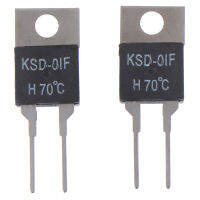 Senia 2pcs ปกติเปิด Thermal SWITCH Temperature SENSOR Thermostat KSD-01F 70 degC