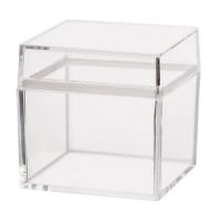 24Pcs Transparent Plastic Candy Box Biscuits Cookies Packing Box Party Treat Boxes Square Gift Container