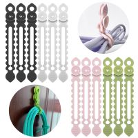 6PCS Cable Organizer Wall Mount Ties Clip Charger Cord Management Silicone Wire Manager Earphone Holder Data Line Winder Straps Cable Management