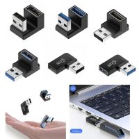 USB 3.0 ชายหญิง 90 องศามุมขวาอะแดปเตอร์ USB ข้อศอกอะแดปเตอร์ 10Gbps สำหรับแล็ปท็อป PC CONNECTOR Converte EDCNM SHOP