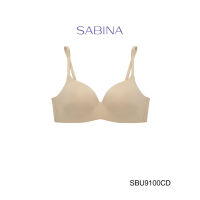 SABINA BRALESS เสื้อชั้นใน รุ่น PRETTY PERFECT (ไร้โครง) รหัส SBU9100CD สีเนื้อเข้ม ag