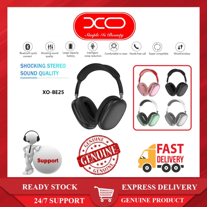 [Hong Kong] XO BE25 Stereo Wireless Bluetooth Headphone (Black / Pink