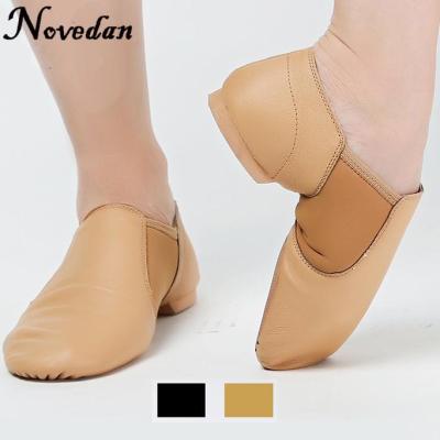 รองเท้าเต้นรำ Sepatu Kets Dansa สำหรับสุภาพสตรีหนังสีดำแทน,สวมใส่ได้ทั้งผู้หญิงและผู้ชาย