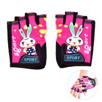 Bike Bicycle Gloves Kids Child Rabbit Outdoor Sports Non Slip Half Finger Gloves