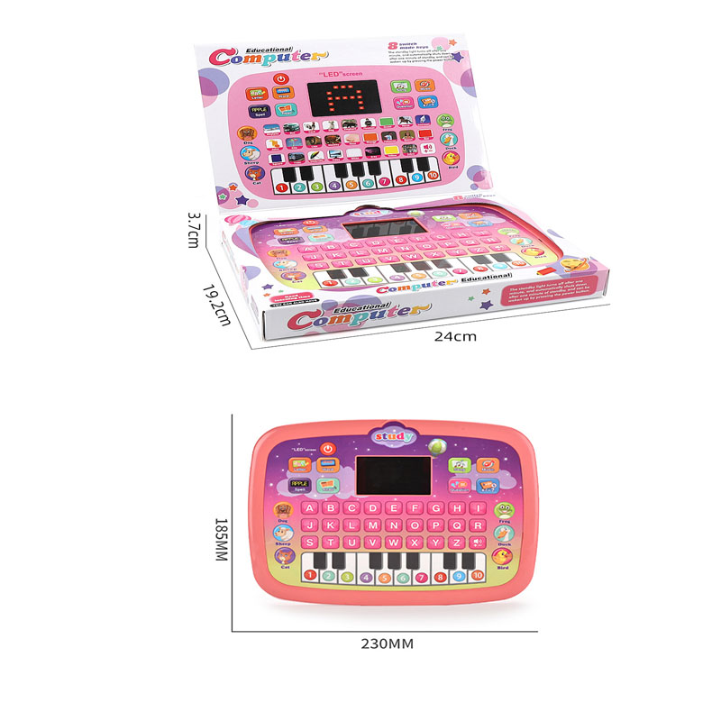 Education Toys Learning Machine Tablet with LED Screen Learning Laptop Toys Alphabet Piano Toy Tablet Main Bayi