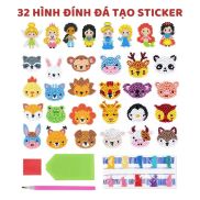 Bộ Làm Sticker 3D Đính Đá Cho Trẻ Em Tranh Kim Cương Đính Đá Tự Làm Trang