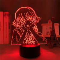 ในอนาคตไดอารี่ Gasai Yuno รูป Led ไฟกลางคืนการควบคุมระยะไกล RGB ที่มีสีสันแฟลช USB ชาร์จ3d โคมไฟห้องนอนตกแต่งอะนิเมะของขวัญ