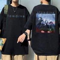 British Band Slowdive Print Tshirt Summer Men Fashion Vintage Short Sleeve Tees Mens Hip Hop T-Shirt Male Cotton Rock Streetwear