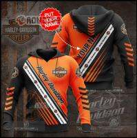 （ALL IN STOCK XZX）  Harley-Davidson Hoodies Mens Long Sleeve 3D Hoodies Hoodies mens, Harley-davidson 025159  (Free customized name logo for private chat, can be changed with or without zipper)