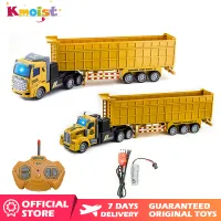 Kmoist 1:48 RC Dump Truck Toy Die-cast Remote Control Construction Car Heavy Transport Trucks Engineering Vehicle Gift for Kids Boys