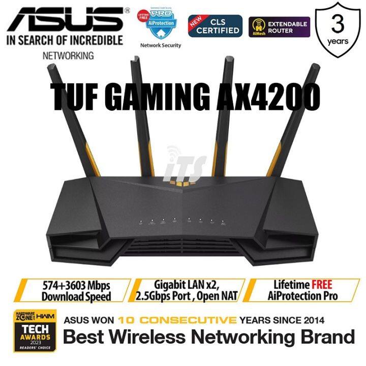 asus tuf ax4200 dual band wifi 6 gaming router