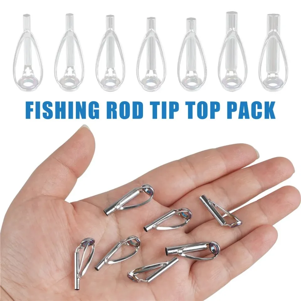 2.8mm Tube Dia Stainless Steel Fishing Rod Tips Repair Kit Ring Guide, 3 Pack, Size: 2.8 mm, Black