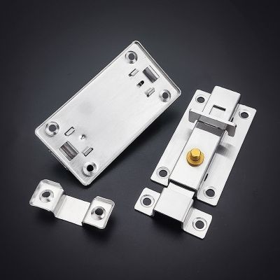 【LZ】✌❣◘  4 Inch Stainless Steel Self Springing Latch Door And Window Security Bolt With Push Button Automatic Spring Loaded Latch Lock