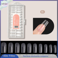 Aokago 240pcs GEL x fake nails TIP Press ON EXTENSION acrylic ปกปิดเล็บเท็จ