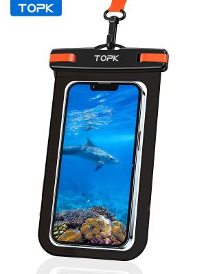 TOPK E01 Waterproof Phone PouchUniversal IPX8 Waterproof Phone Case Dry Bag with Lanyard for iPhone Samsung Up to 7.0 inch