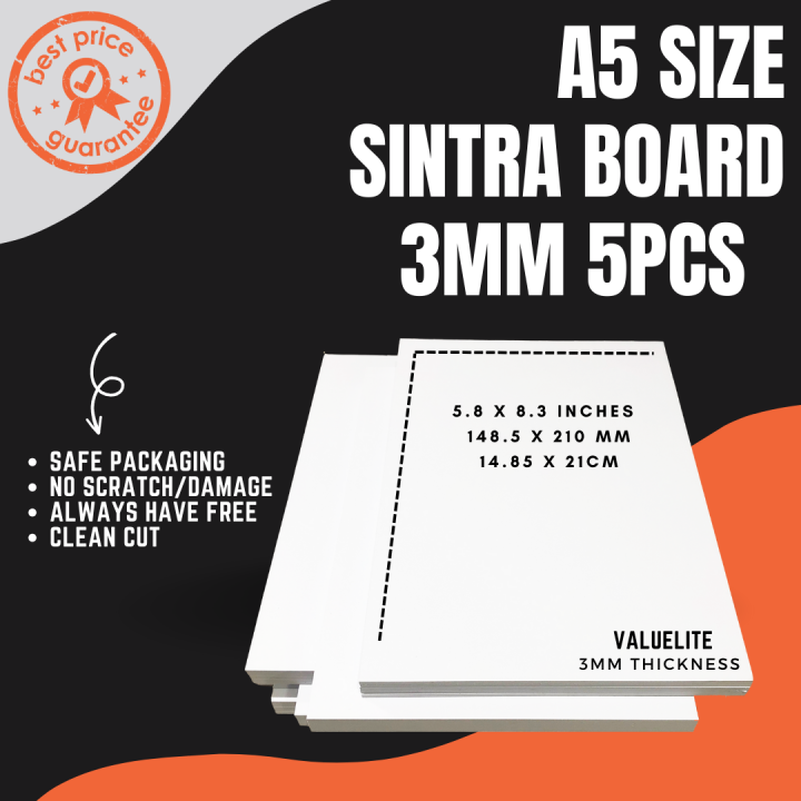 A5 Size Sintra Board 3mm 5pcs Lazada PH