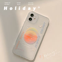 Retro Moon track sunset art transparent Japanese Phone Case For iPhone 13 11 12 Pro Max Xr Xs Max 7 8 Plus 7Plus case Cute Cover