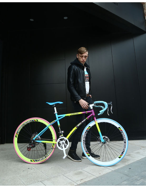 ประกอบฟรี-fixedgear-24-speed-มีเกียร์-จักรยานฟิกเกียร์-เสือหมอบ-ขนาดเฟรม-49-cm-ล้อ-26-นิ้ว-ขอบ-40มิล-เฟรมเหล็ก-ขนาดยาง-700x23c