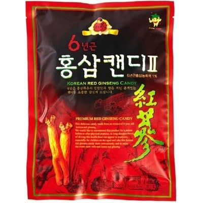 ลูกอมโสมแดงเกาหลี korean red ginseng candy 300g 6년근홍삼제리II ทำจากโสมเกาหลีอายุ 6 ปี