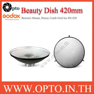 Beauty Dish Reflector 420mm. (Honey Comb Grid Inc) RS-420 Mount Bowens