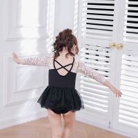 -L Family Matching Swimwear Women Girls Swimsuit Lace Girl Cute Princess Clothes One piece Baby Long-sleeved Swimwear