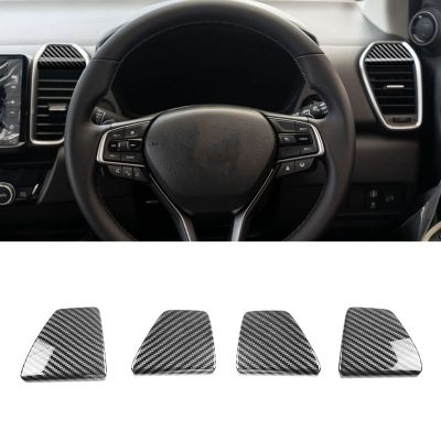 For 2020 - 2022 Honda City GN Hatchback Carbon Fiber Dashboard Air Vent Outlet Frame Cover Trim RHD