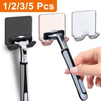 1/2/3/5 PCS Punch Free Shaving Razor Holder Men Razor Blade Storage Shower Rack Hook Wall Shelf Bathroom Kitchen Accessories Bathroom Counter Storage