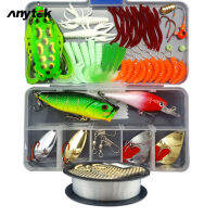 ANYTEK Multi Fishing Lures ชุด Wobblers ผสมสี Lure Kit เหยื่อ Hard ประดิษฐ์ Minnow Jig ช้อน Crankbait Fishing Tackle